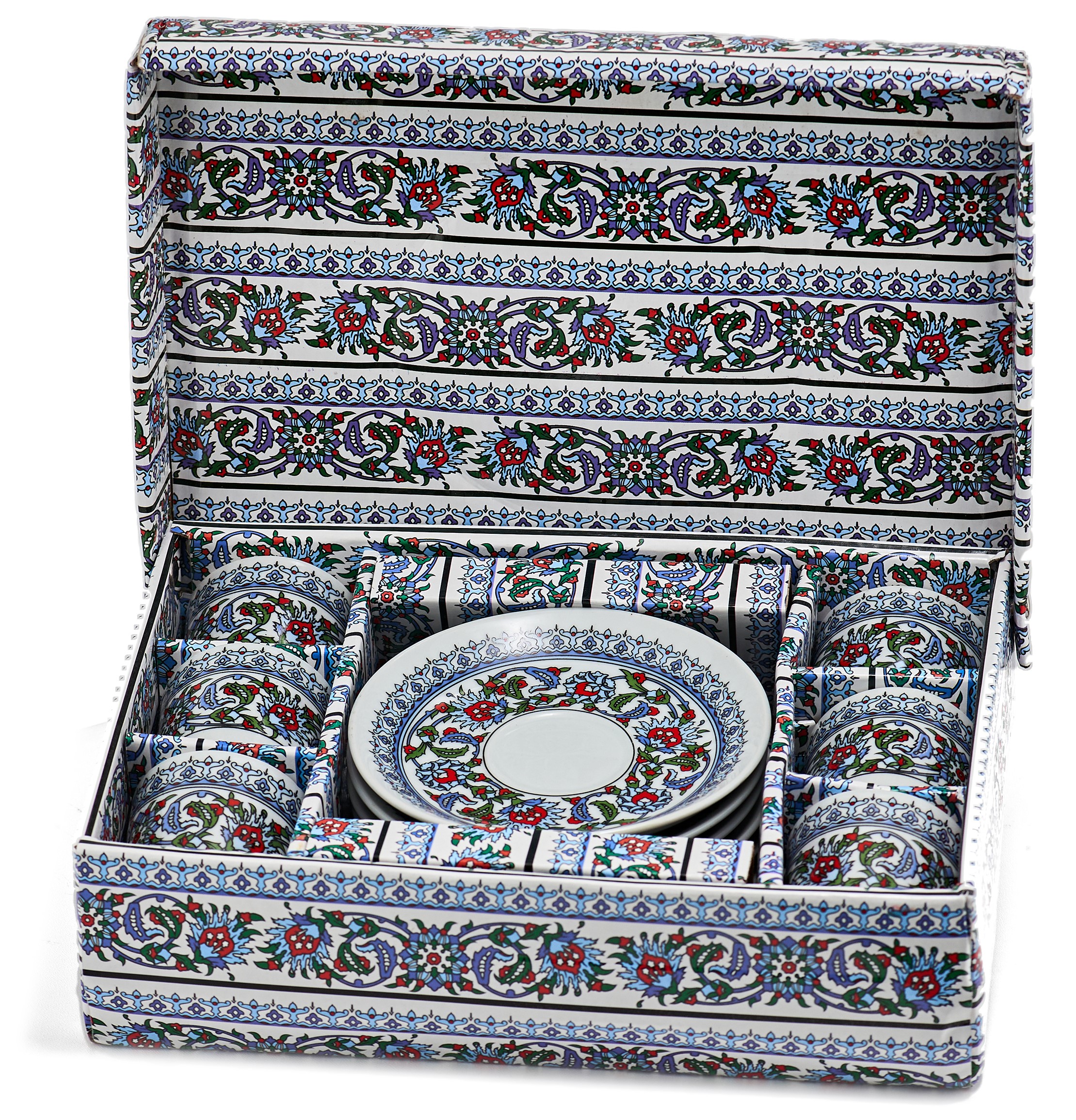 Турецкий набор керамика (С орнаментом синий) фото #39